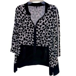 🌹𝐏𝐈𝐂𝐀𝐃𝐈𝐋𝐋𝐘 𝐁𝐋𝐀𝐂𝐊 𝐖𝐇𝐈𝐓𝐄 𝐅𝐋𝐎𝐑𝐀𝐋 𝐙𝐈𝐏 𝐔𝐏 𝐂𝐀𝐑𝐃𝐈𝐆𝐀𝐍 𝐉𝐀𝐂𝐊𝐄𝐓